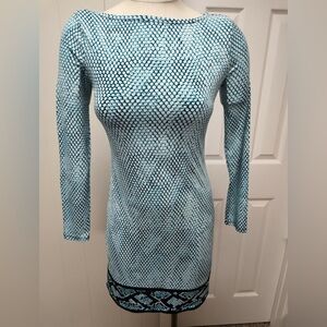 Michael Kors Womens green Geometric Mini Dress